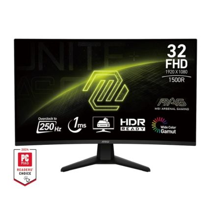 MSI 32&quot; MAG 32C6X CURVED 1500R 250HZ 1MS VA HDR READY GAMING MONITOR (DP/HDMI)