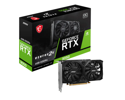 MSI RTX 3050 VENTUS 2X E 6G OC GRAPHIC CARD