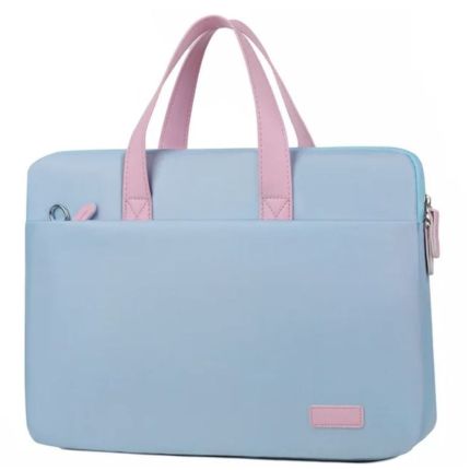 NEUTRAL 15.6&quot; MTC602 BRIEFCASE - SKY BLUE PINK HANDLE