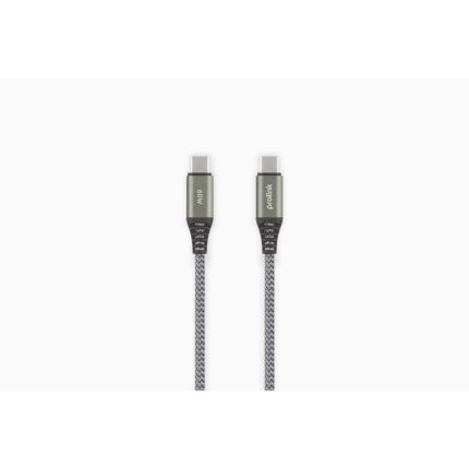 PROLINK 1M 60W USB-C TO USB-C CHARGING CABLE 480MBPS (GREY) GCC-60-01/1M/GRY
