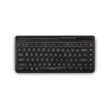 PROLINK GK-5001M-BLK MULTI-DEVICE MACA KEYS MINI ANTI-BACTERIAL WIRELESS + BLUETOOTH KEYBOARD -EBONY BLACK