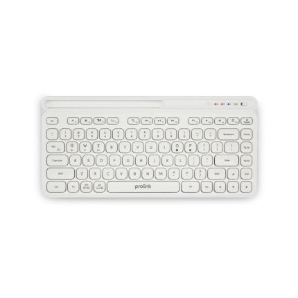 PROLINK GK-5001M-WHT MULTI-DEVICE MACA KEYS MINI ANTI-BACTERIAL WIRELESS + BLUETOOTH KEYBOARD -SIMPLY WHITE