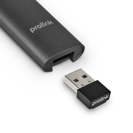 PROLINK GP-3001R 2.4G + BLUETOOTH 5.2 WIRELESS PRESENTER WITH RECHARGABLE BATTERY (RED LASER-100M)