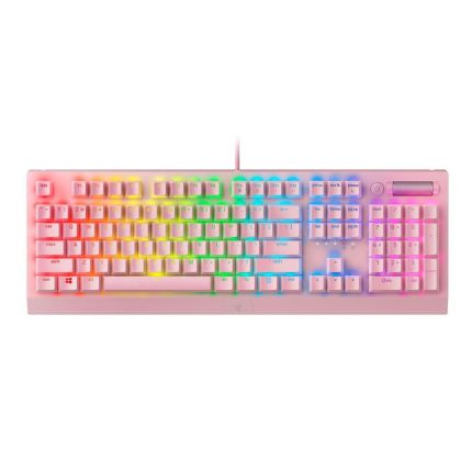 RAZER BLACKWIDOW V3 - MECHANICAL GAMING KEYBOARD (GREEN SWITCH) QUARTZ EDITION