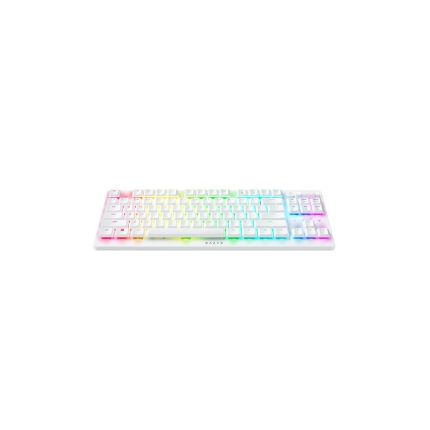 RAZER DEATHSTALKER V2 PRO TENKEYLESS - WIRELESS LOW PROFILE OPTICAL GAMING KEYBOARD (LINEAR RED SWITCH) - WHITE EDITION - US LAYOUT - WORLD PACKAGING (RZ03-04373500-R3M1)