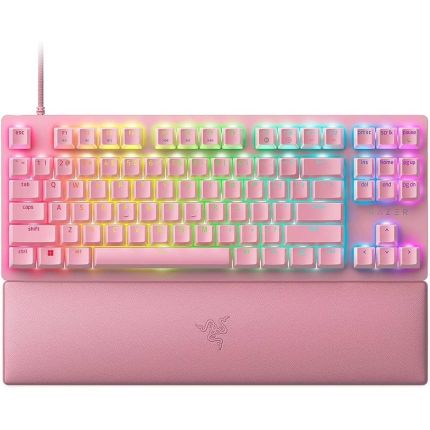 RAZER HUNTSMAN V2 TENKEYLESS - OPTICAL GAMING KEYBOARD (LINEAR RED SWITCH) - QUARTZ EDITION - US LAYOUT - FRML (RZ03-03942000-R3M1)