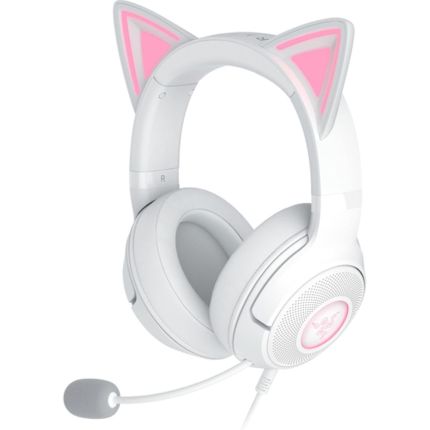 RAZER KRAKEN KITTY V2 - USB HEADSET WITH RGB KITTY EARS - WHITE EDITION (RZ04-04730600-R3M1)