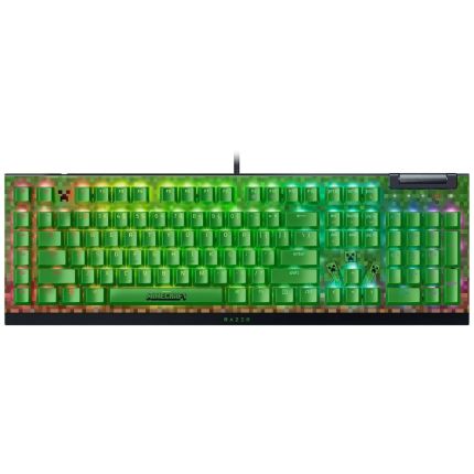 RAZER BLACKWIDOW V4 X - MECHANICAL GAMING KEYBOARD (GREEN SWITCH) - MINECRAFT EDITION (RZ03-04704100-R3M1)