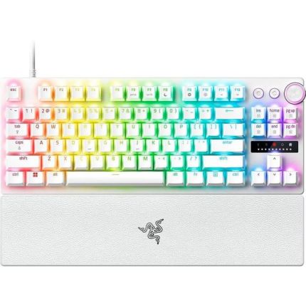 RAZER HUNTSMAN V3 PRO TENKEYLESS 8KHZ - ANALOG OPTICAL ESPORTS KEYBOARD - WHITE EDITION (RZ03-05521000-R3M1)