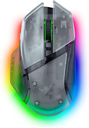 RAZER BASILISK V3 PRO 35K - ERGONOMIC WIRELESS GAMING MOUSE - PHANTOM WHITE EDITION (RZ01-05240400-R3A1)