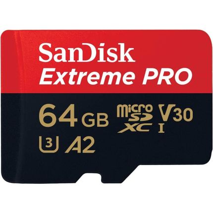 SANDISK 64GB EXTREME PRO MICRO SD CARD 200MB/S (SDSQXCU-064G-GN6MA)