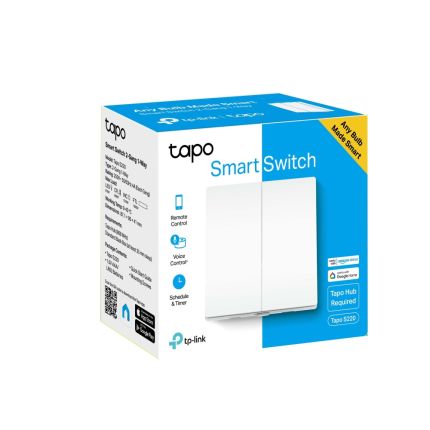 TPLINK TAPO S220 SMART LIGHT SWITCH, 2-GANG 1-WAY