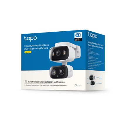 TPLINK TAPO C246D PAN/TILT INDOOR/OUTDOOR DUAL LENS 2K 3MP SECURITY CAMERA