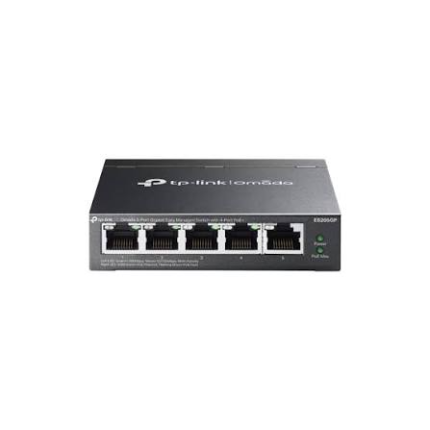 TPLINK ES205GP OMADA 5-PORT GIGABIT EASY MANAGED SWITCH WITH 4-PORT POE+