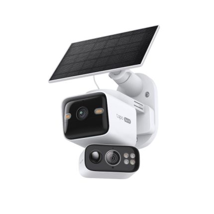 TPLINK TAPO C645D KIT 2K 3MP (2304X1296) OUTDOOR PAN/TILT DUAL LENS 1000MAH AI SECURITY WIFI CAMERA + SOLAR PANEL