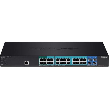 TRENDNET TL2-PG284 28-PORT GIGABIT PoE+ MANAGED LAYER 2 SWITCH W/ 4 SFP SLOTS