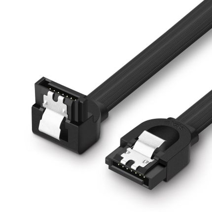 UGREEN 0.5M ANGLED SATA 3.0 DATA CABLE (BLACK) #30797
