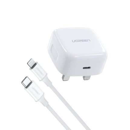 UGREEN 20W PD FAST CHARGER WITH USB-C TO LIGHTNING CABLE #70297
