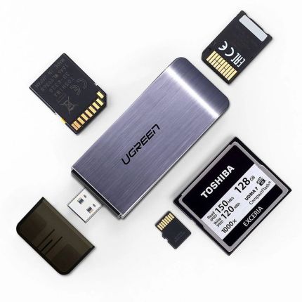 UGREEN USB-A 3.0 TO TF/SD/CF/MS MULTIFUNCTION CARD READER #50541