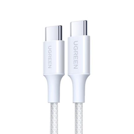 UGREEN 1M 100W USB-C TO USB-C FAST CHARGING BRAIDED CABLE - WHITE #35220