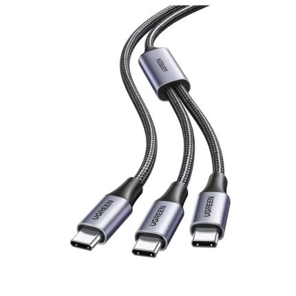 UGREEN 1.5M 100W 2-IN-1 UNIVERSAL FAST CHARGING BRAIDED CABLE - GRAY #35087