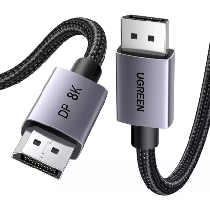 UGREEN 2M DISPLAY PORT 1.4 MALE TO MALE BRAIDED CABLE (8K@60Hz) #25903