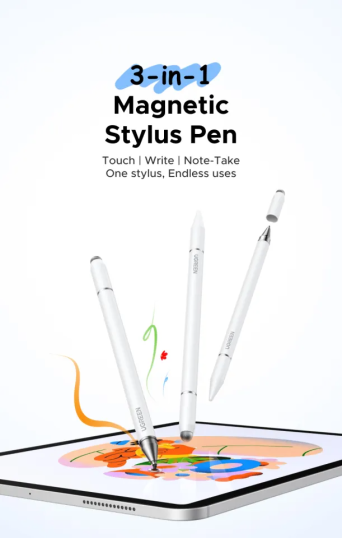 UGREEN 3-IN-1 MAGNETIC TOUCH SCREEN PEN - WHITE #65854