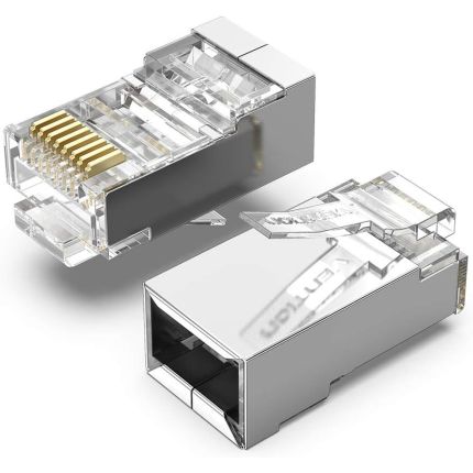 VENTION CAT6 FTP RJ45 MODULAR PLUG TRANSPARENT ( #IDCR0-100 )