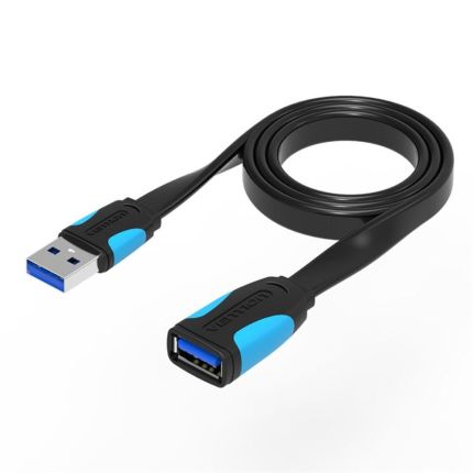 VENTION 1M USB 3.0 EXTENSION CABLE FLAT - BLACK ( #VAS-A13-B100 )