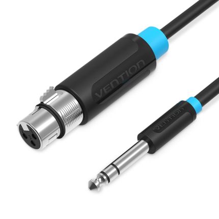 VENTION 1M 6.5MM MALE TO XLR FEMALE AUDIO CABLE - BLACK ( #BBEBF )