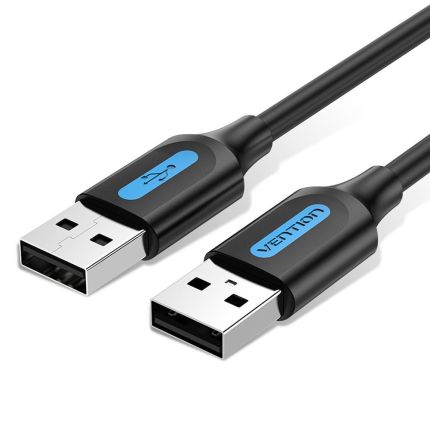 VENTION 3M USB 2.0 A MALE TO A MALE CABLE - BLACK PVC TYPE ( #COJBI )