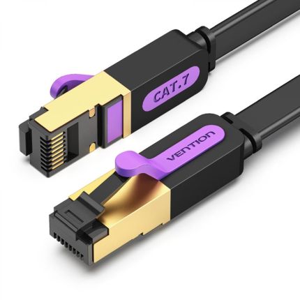 VENTION 5M CAT7 SSTP PATCH CORD CABLE - BLACK ( #VPC7SSTP-B500 ) (^^)