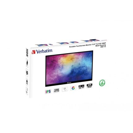 VERBATIM 15.6&quot; PORTABLE TOUCHSCREEN MONITOR FULL HD 1080P METAL HOUSING #49592