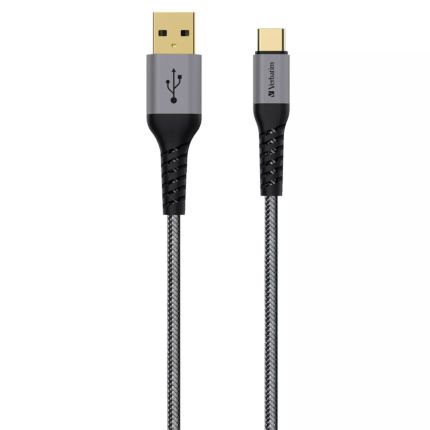 VERBATIM 120CM USB TO TYPE-C TOUGH MAX E-MARKER KEVLAR CABLE-GREY #65989