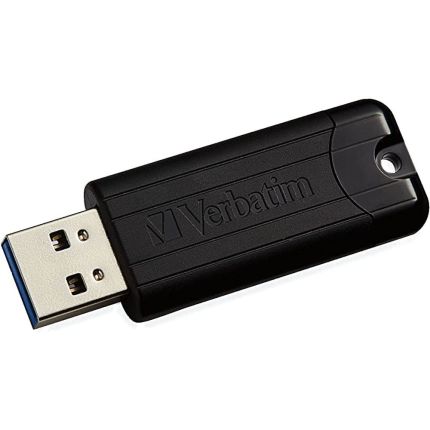VERBATIM 64GB ANTIBACTERIAL PINSTRIPE USB 3.2 GEN1 DRIVE (BLACK) (MICROBAN) #66776