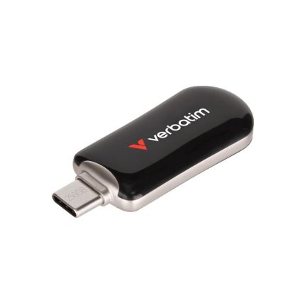 VERBATIM 256GB PLECTRA USB-C FLASH DRIVE - BLACK #30226