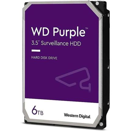 WD 6TB 3.5&quot; SATA III INT. HDD 256MB 5400RPM CCTV PURPLE (WD64PURZ)