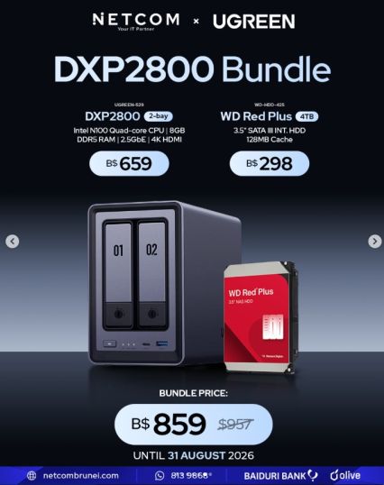 UGREEN DXP 2800 + 4TB HDD
