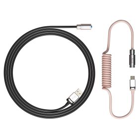 AKKO AVIATOR COILED CABLE- BLACK & PINK