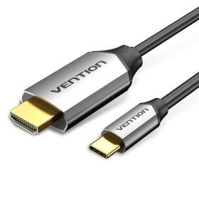 VENTION 0.5M USB-C TO HDMI CABLE - BLACK ALLOY TYPE ( #CGOBG )